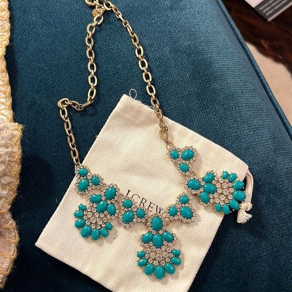 J. Crew Jewelry - Jcrew Statement Turquoise Crystal necklace